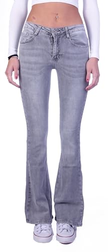 Style-Station Damen Jeans Schlagjeans High Waist Hochschnitt Bootcut blau Hoch-Bund Stretch-Jeans Stretch-Hose-n Schlag-Hose-n Damen-Hose-n Damenjeans-Hose-n Flare-d Marlene Schwarz-e Gr Größe S 36 von Style-Station