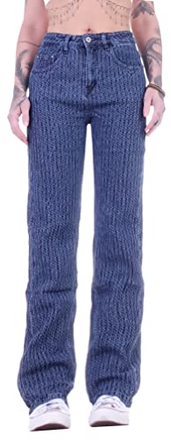 Style-Station Damen Jeans Schlagjeans High Waist Hochschnitt Bootcut blau Hoch-Bund Stretch-Jeans Stretch-Hose-n Schlag-Hose-n Damen-Hose-n Damenjeans-Hose-n Flare-d Marlene Schwarz-e Gr Größe XS 34 von Style-Station