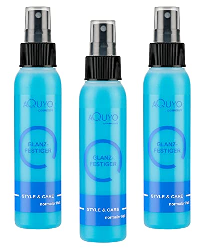 Style & Care Glanzfestiger normaler Halt (3er Pack - 3x 100ml) | Haarfestiger zum formen und stylen der Haare | Sprühfestiger gibt Glanz und Halt | Haar Spray ohne Silikone & Parabene von Style & Care