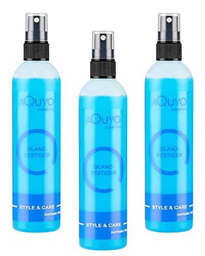 Style & Care Glanzfestiger normaler Halt (3er Pack - 3x 200ml) | Haarfestiger zum formen und stylen der Haare | Sprühfestiger gibt Glanz und Halt | Haar Spray ohne Silikone & Parabene von Style & Care