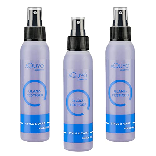 Style & Care Glanzfestiger starker Halt (3er Pack - 3x 100ml) | Haarfestiger zum formen und stylen der Haare | Sprühfestiger gibt Glanz und Halt | Haar Spray ohne Silikone & Parabene von Style & Care