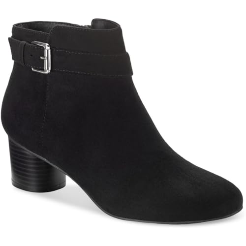 Style & Co. Ariella Damen-Stiefeletten, Wildlederimitat, Schwarz Mc, 38.5 EU von Style & Co.
