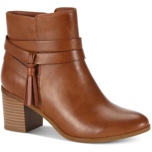 Style & Co. Catrionaa Damen Stiefeletten mit spitzem Zehenbereich, Rotbraun, glatt, 39.5 EU von Style & Co.