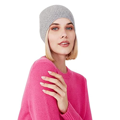 Style & Republic 100% Kaschmir Beanie fein gerippt in versch. Farben von Style & Republic