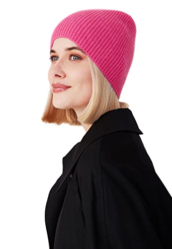 Style & Republic 100% Kaschmir Beanie fein gerippt in versch. Farben von Style & Republic