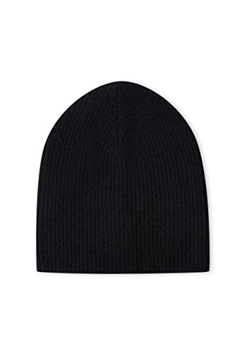 Style & Republic 100% Kaschmir Beanie für Herren, fein gerippt in versch. Farben (Schwarz) von Style & Republic