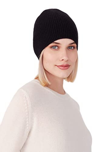 Style & Republic Kaschmir Sport Mütze-Beanie Damen aus 100% Cashmere - Dein kuscheliger Premium Strick Beanie für stilvolle Herbst- & Winter-Momente - Schwarz von Style & Republic