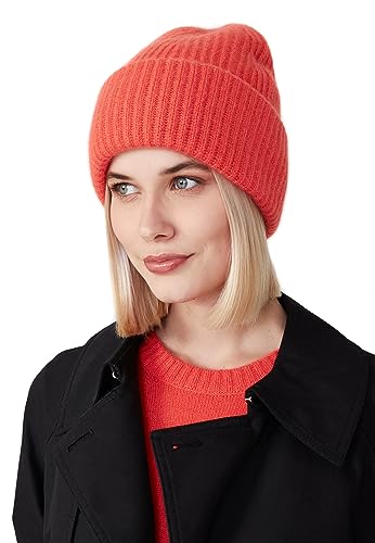 Style & Republic Kaschmir Mütze-Beanie Damen aus 100% Cashmere - Dein kuscheliger Premium Beanie für stilvolle Herbst- & Winter-Momente - Marigold von Style & Republic