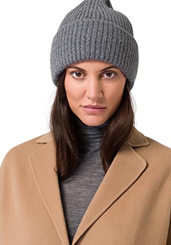 Style & Republic Kaschmir Mütze-Beanie Damen aus 100% Cashmere - Dein kuscheliger Premium Beanie für stilvolle Herbst- & Winter-Momente - Grau Melange von Style & Republic