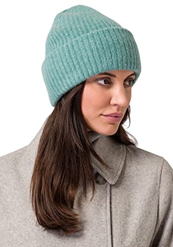 Style & Republic Kaschmir Mütze-Beanie Damen aus 100% Cashmere - Dein kuscheliger Premium Beanie für stilvolle Herbst- & Winter-Momente - Mint von Style & Republic