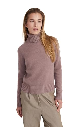 Style & Republic Damen Rollkragenpullover aus 100% Kaschmir, Regular-Passform, stilvoller Premium-Cashmere-Strickpullover für Herbst und Winter, rosa L von Style & Republic