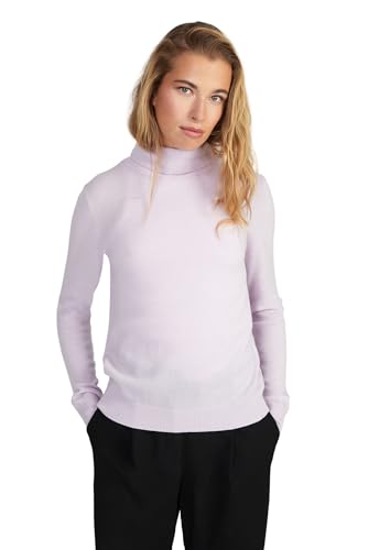 Style & Republic Damen Rollkragenpullover aus 100% Kaschmir, Slim-Fit-Passform, stilvoller Premium-Cashmere-Strickpullover für Herbst und Winter, Lavendel L von Style & Republic