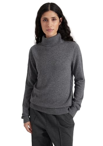 Style & Republic Damen Rollkragenpullover aus 100% Kaschmir, Slim-Fit-Passform, stilvoller Premium-Cashmere-Strickpullover für Herbst und Winter, grau S von Style & Republic