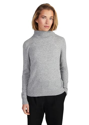Style & Republic Damen Rollkragenpullover aus 100% Kaschmir, Slim-Fit-Passform, stilvoller Premium-Cashmere-Strickpullover für Herbst und Winter, grau S von Style & Republic