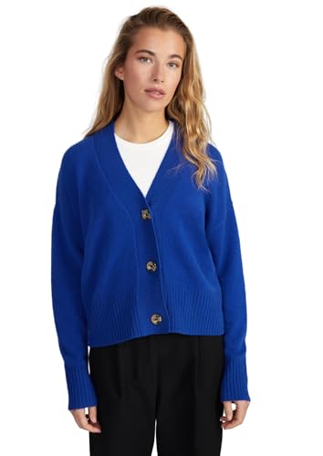 Style & Republic Damen V-Neck Kaschmir Cardigan aus 100% Cashmere - Dein kuscheliger Premium Langarm Strick-Cardigan für stilvolle Herbst- & Winter-Momente-Skydiver-M von Style & Republic