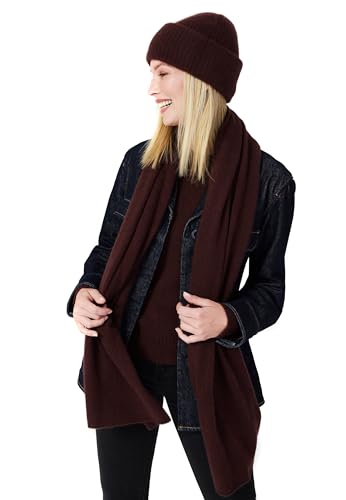 Style & Republic Kaschmir Mütze-Beanie Damen aus 100% Cashmere - Dein kuscheliger Premium Beanie für stilvolle Herbst- & Winter-Momente - Chocolate von Style & Republic