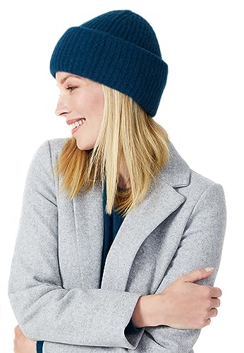 Style & Republic Kaschmir Mütze-Beanie Damen aus 100% Cashmere - Dein kuscheliger Premium Beanie für stilvolle Herbst- & Winter-Momente - Dark Slate Blue von Style & Republic