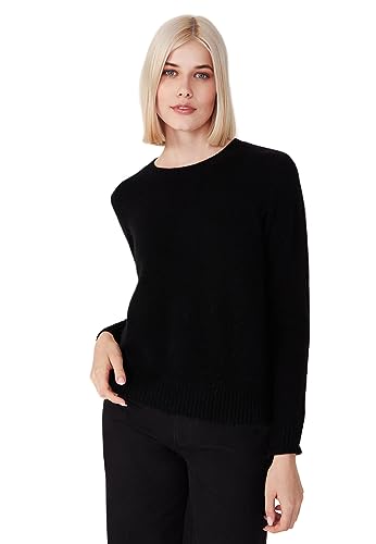 Style & Republic Kaschmir Pullover-Damen elegant aus 100% Cashmere - Dein kuscheliger Premium Strickpullover für stilvolle Herbst- & Winter-Momente - Black L von Style & Republic