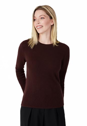 Style & Republic Kaschmir Pullover-Damen elegant aus 100% Cashmere - Dein kuscheliger Premium Strickpullover für stilvolle Herbst- & Winter-Momente - Chocolate S von Style & Republic