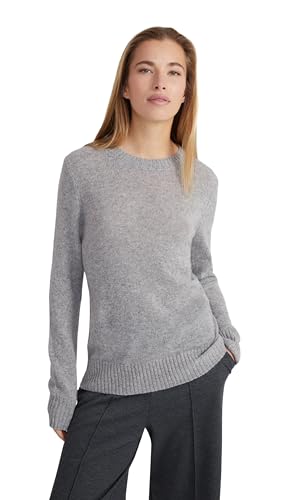 Style & Republic Kaschmir Pullover-Damen elegant aus 100% Cashmere - Dein kuscheliger Premium Strickpullover für stilvolle Herbst- & Winter-Momente Light Grey Melange XS von Style & Republic