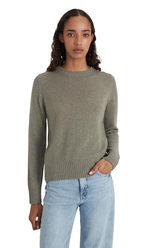 Style & Republic Kaschmir Pullover-Damen elegant aus 100% Cashmere - Dein kuscheliger Premium Strickpullover für stilvolle Herbst- & Winter-Momente - Olive Melange M von Style & Republic