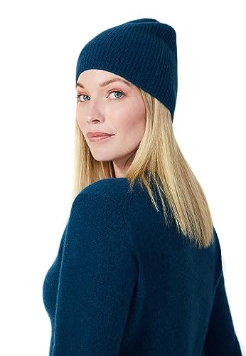 Style & Republic Kaschmir Sport Mütze-Beanie Damen aus 100% Cashmere - Dein kuscheliger Premium Beanie für stilvolle Herbst- & Winter-Momente - Dark Slate Blue von Style & Republic