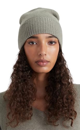 Style & Republic Kaschmir Sport Mütze-Beanie Damen aus 100% Cashmere - Dein kuscheliger Premium Beanie für stilvolle Herbst- & Winter-Momente - Sand von Style & Republic