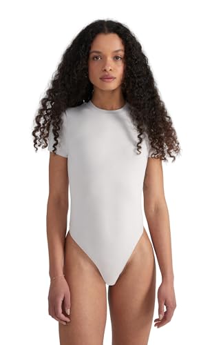 Style & Republic Kurzarm Body Damen aus Baumwolle, Samtig weich und Bequem Body-Shaper, Bodysuit mit Rundhalsausschnitt & Druckknopfverschluss, Hellgrau, S Style & Republic Kurzarm Body Damen aus Baumwolle, Samtig weich und Bequem Body-Shaper, Bodysuit mit Rundhalsausschnitt & Druckknopfverschluss, Hellgrau, S von Style & Republic