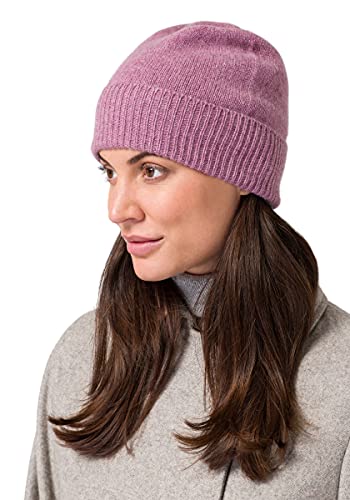 Style & Republic Kaschmir Sport Mütze-Beanie Damen aus 100% Cashmere - Dein kuscheliger Premium Beanie für stilvolle Herbst- & Winter-Momente - Dull Rose von Style & Republic