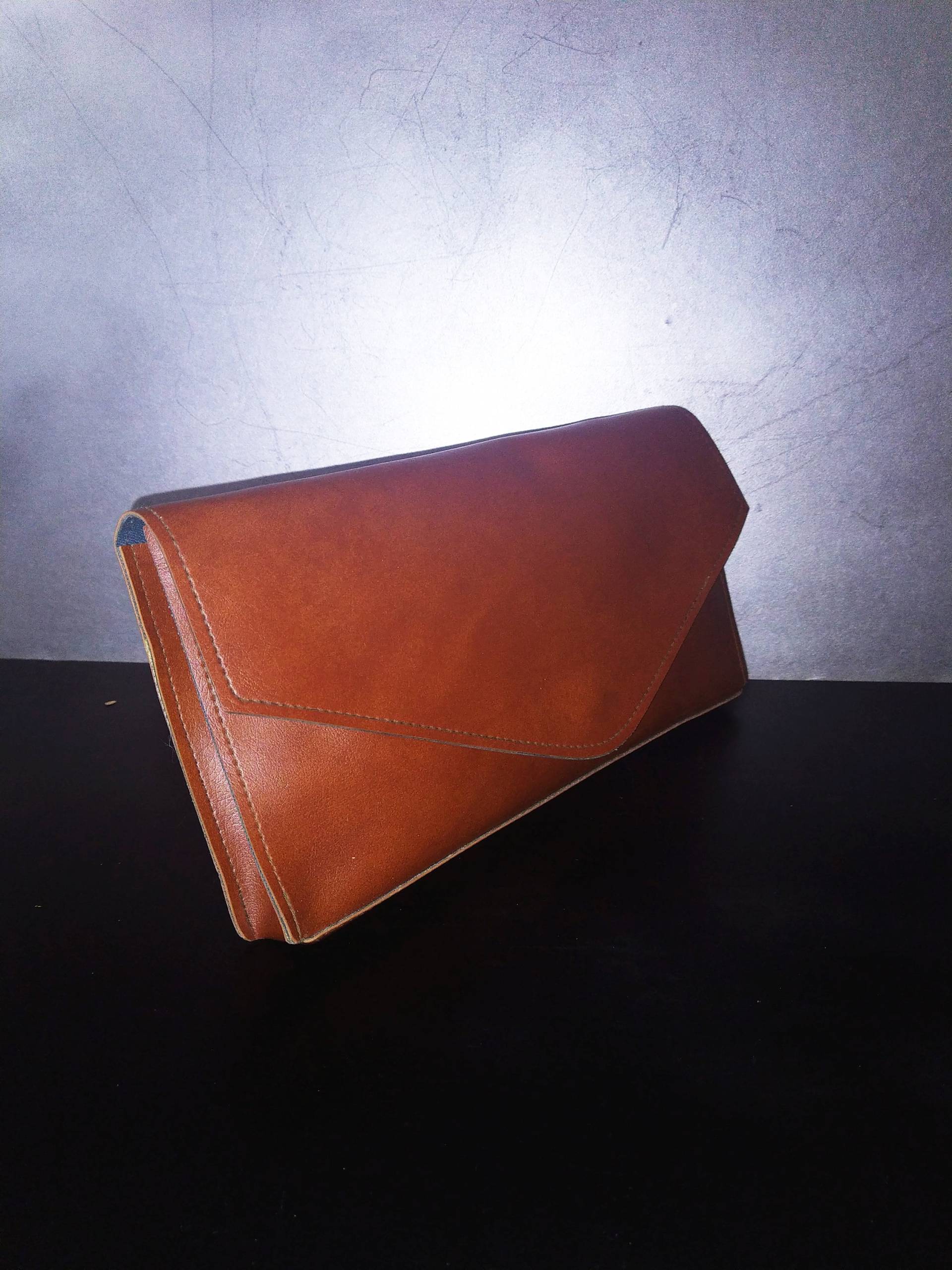 Vintage Leder Handtasche/Clutch/1970Er Jahre von StyleFromMe