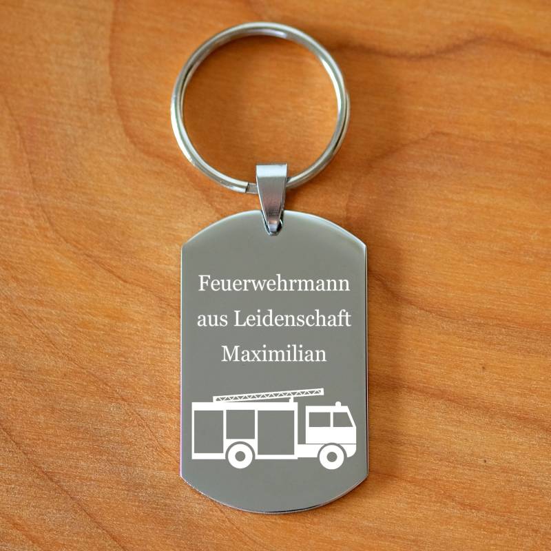 Feuerwehr Feuerwehrmann Feuerwehrfrau Feuerwehrauto Wunschtext Wunschgravur Schlüssselanhänger Personalisiert 112 Feruerlöscher Lebensretter von StyleGravur