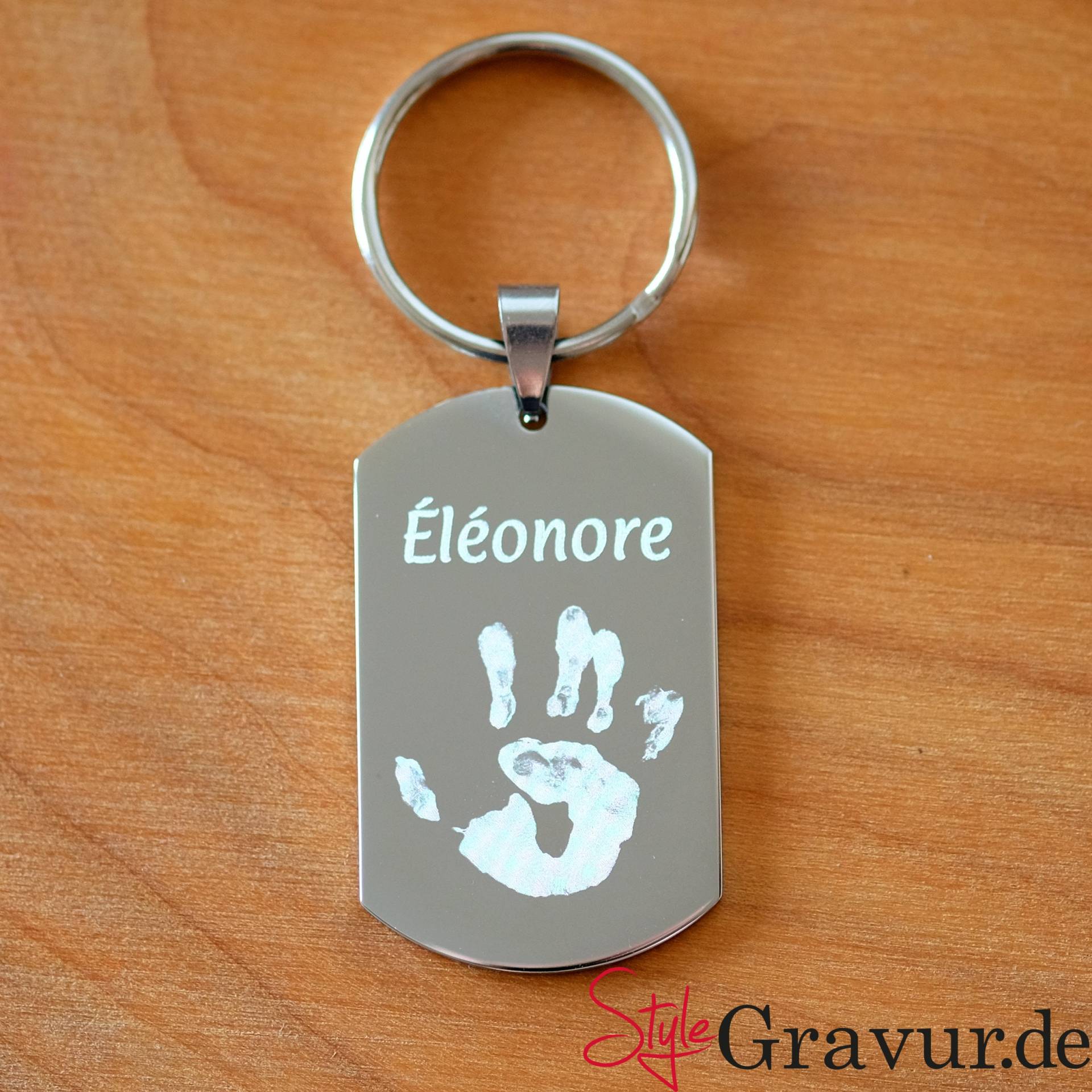Schlüsselanhänger Mit Abdruck Geburt Taufe Handabdruck Fußabdruck Baby Geschenkidee Geschenk Unikat Muttertag Vatertag Geburtsgeschenk von StyleGravur