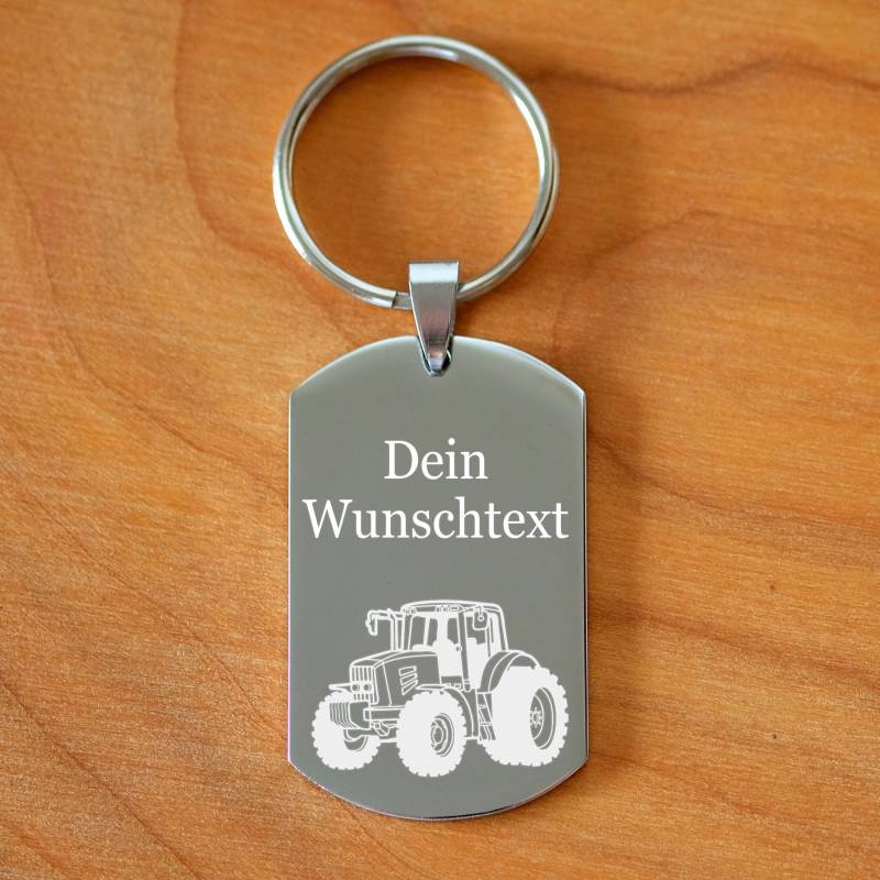 Traktor Bauer Bulldog Landwirt Träker Schlepper Wunschtext Wunschgravur Schlüssselanhänger Personalisiert Case Deutz Fenth John Deere von StyleGravur