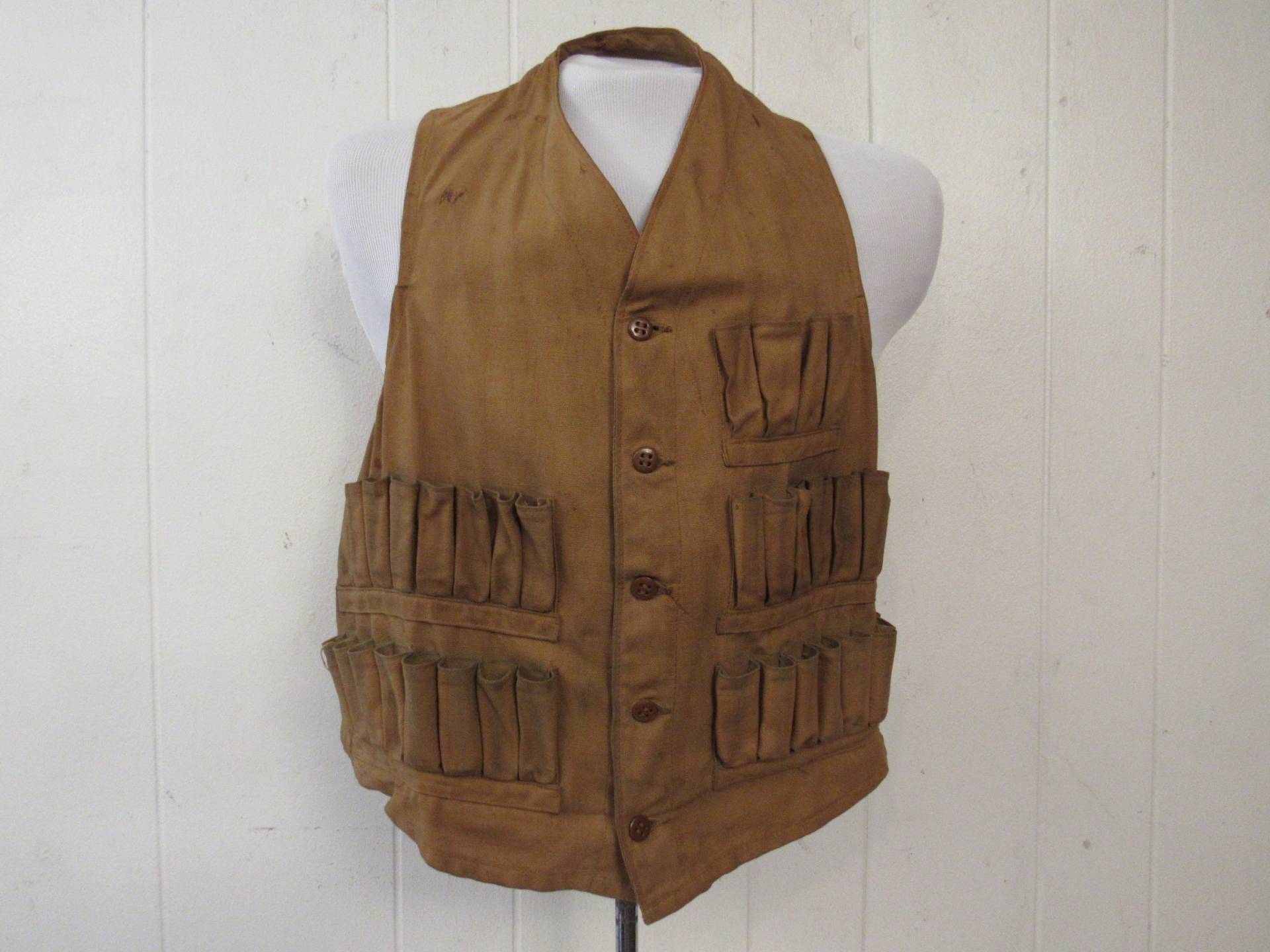 Vintage Jagdweste, Braune Ente Weste, 1920Er Jahre Schießweste, Jagd, Kleidung, Größe Medium von StylePlyer