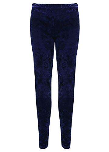 Damen-Leggings in Übergröße, Stretch, Samt, volle Länge, Stretchhose, Crushed Velours Hose, 36-50, königsblau, 42-44 von StyleWear