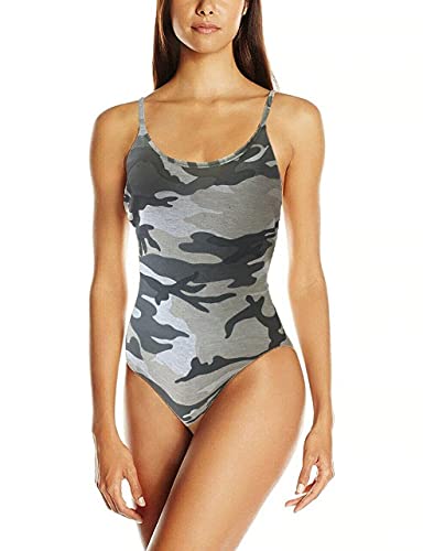 Damen Trägerbody / Leotard-Top, Camouflage Grau, 8-10 von StyleWear