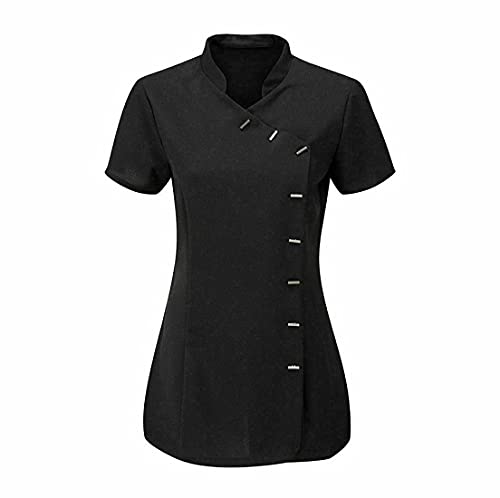 StyleWear Damen-Oberteil, für Schönheitssalon, Tunika, Wellness, Massage, Therapeuten, Arbeitskleidung, Friseuruniform, Schwarz , 44 von StyleWear