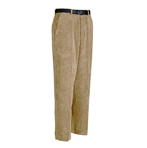 StyleWear Herren Comfort Stretch Standard Pocket Cordhose Erwachsene Büro Gürtelschlaufen Hose, camel, 42W x 27L von StyleWear