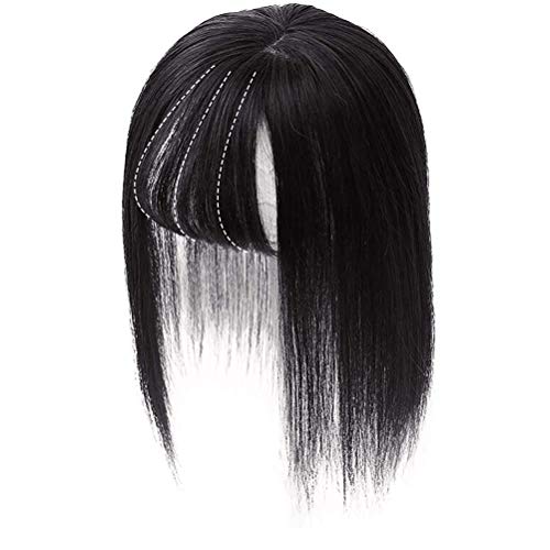 Stylebest Haaropper für Frauen, Seidenbasis Krontopper Menschliches Haar mit Pony Clips Topper Top -Haarstücke für Frauen, die Haarabdeckung Dünnen (Schwarz #38) von Stylebest