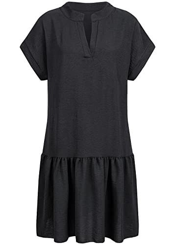 Styleboom Fashion® Damen V-Neck Stufenkleid schwarz von Styleboom Fashion