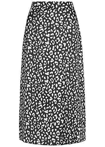 Styleboom Fashion Damen Longform Rock Leo Print schwarz Weiss von Styleboom Fashion