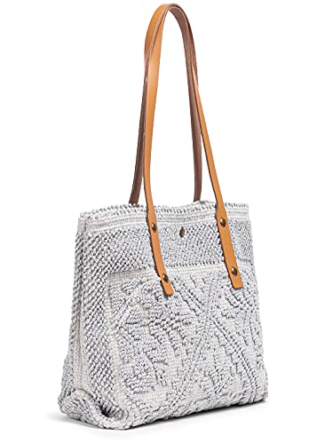 Styleboom Fashion Damen Struktur Handtasche ca. 24x35cm grau von Styleboom Fashion