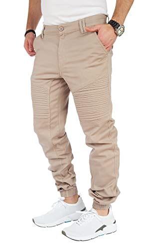 8000 Herren Cargohose aus Baumwolle männer Cargohose Chino Hose Freizeithose Slim fit Cargohose Slim fit Chino Hose stylisch Cargohose (8009_Beige, 33) von Styleko