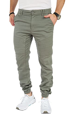 8000 Herren Cargohose aus Baumwolle männer Cargohose Chino Hose Freizeithose Slim fit Cargohose Slim fit Chino Hose stylisch Cargohose (8009_Olive, 34) von Styleko