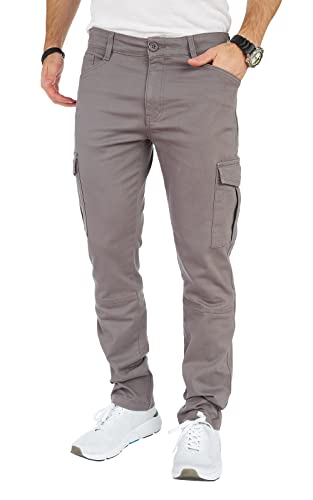 8010 Herren Cargohose aus Baumwolle männer Cargohose Chino Hose Freizeithose Slim fit Cargohose Slim fit Chino Hose stylisch Cargohose (as3, Numeric, Numeric_29, Regular, Regular, A-Grey, 31) von Styleko