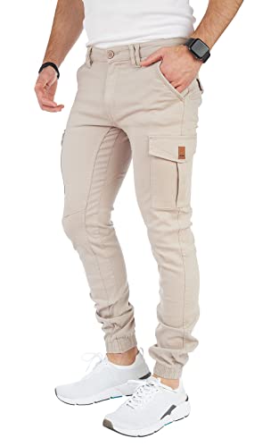 8010 Herren Cargohose aus Baumwolle männer Cargohose Chino Hose Freizeithose Slim fit Cargohose Slim fit Chino Hose stylisch Cargohose (as3, Numeric, Numeric_29, Regular, Regular, C-Beige, 32) von Styleko