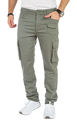 8012 Herren Cargohose aus Baumwolle männer Cargohose Chino Hose Freizeithose Slim fit Cargohose Slim fit Chino Hose stylisch Cargohose (as3, Numeric, Numeric_29, Regular, Regular, A-Olive, 29) von Styleko