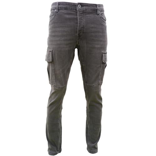 SS8003 Herren Cargo Jeans Herren Jeans Hose für Männer Jungen Regular Slim fit Denim Destroyed Jogger Freizeithose Casual Stretch Jeans von Styleko