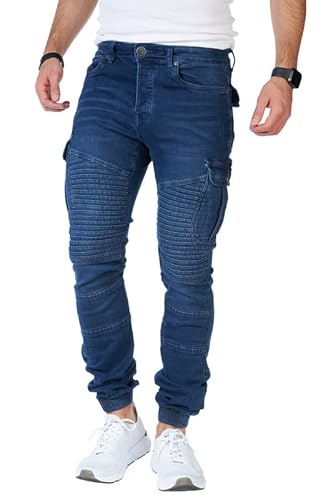 Styleko 8013 Herren Cargohose Männer Cargohose Herren Chino Hose Slim fit Cargohose Freizeithose Jeans Cargohose Destroyed Jeans (as3, Numeric, Numeric_29, Regular, Regular, A-Dark Blue, 30, Regulär) von Styleko