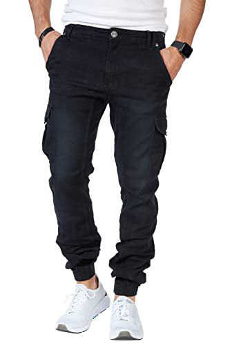 Styleko 8013 Herren Cargohose Männer Cargohose Herren Chino Hose Slim fit Cargohose Freizeithose Jeans Cargohose Destroyed Jeans (as3, Numeric, Numeric_29, Regular, Regular, B-Black, 34, Regulär) von Styleko